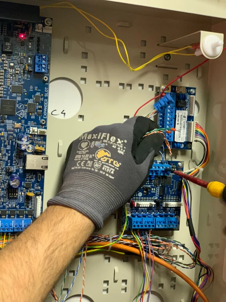 Access control system under installation