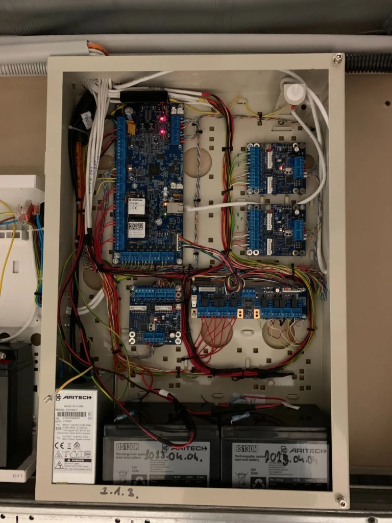 Access control system fully installed and ready for use