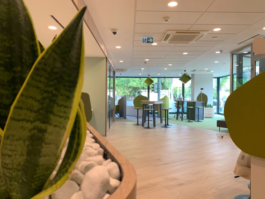 Implementation of a complete security system for a bank branch.